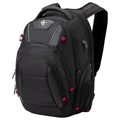 Swissdigital Design Travel Laptop Backpack for Men with TSA Friendly J14-BR - color: Black