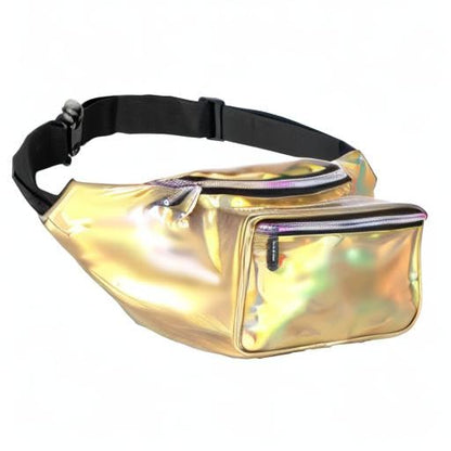 SoJourner Waterproof Holographic Fanny Pack, Gold - color: Holographic Gold