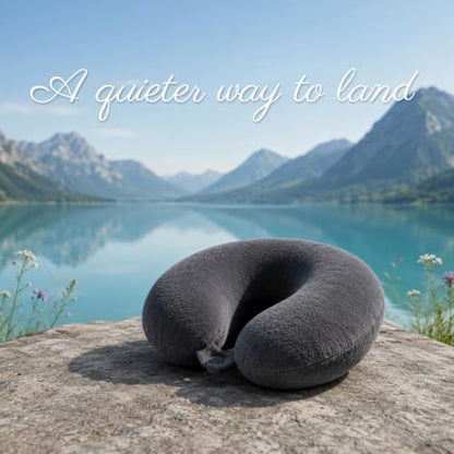 Vinahug Travel Neck Pillow, Natural Latex, Soft Velvet Cover