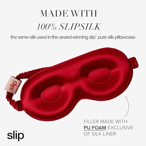 Slip Silk Contour Sleep Mask, Scarlet - Lash-Friendly Design, Blocks Light - color: Scarlet