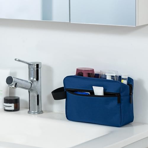 Elviros Hanging Toiletry Bag, Lightweight Travel Dopp Kit, Large, Navy Blue - color: Navy Blue, size: Large