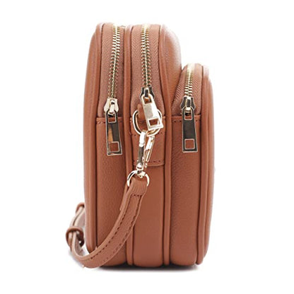 Mali+Lili, Josie Triple Zip Crossbody Bag - color: Tan
