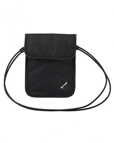 Pacsafe Coversafe X75 Anti-Theft RFID Blocking Neck Pouch, Black - color: Black