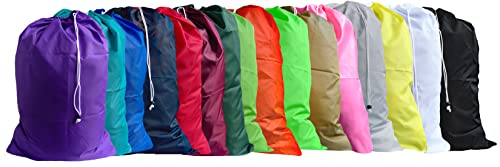 Nylon Laundry Bags, Locking Drawstring Closure, Machine Washable, Extra Large Gold (2 Pack) - color: Gold