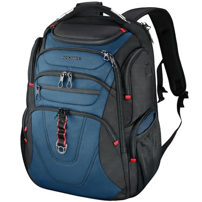 KROSER Travel Laptop Backpack 17.3 Inch XL Computer Backpack for Men/Women - color: Black/Haze Blue, size: 17.3 inch