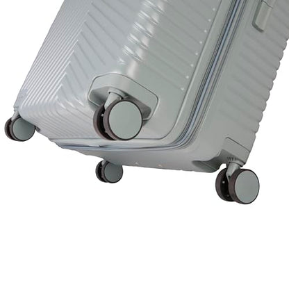 Jessica Simpson Abilene 2-Piece Set (20" & 28") Expandable 8-Wheel Spinner Large Checked Luggage Suitcase, Chinois Green - color: Chinois Green, size: 2-Piece Set
