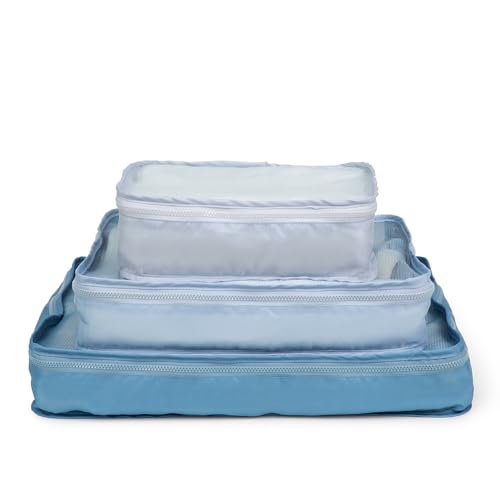 Miamica Packing Cube Set - 3-Piece Set, Slate Blue - color: Slate Blue, size: 3-Piece Set