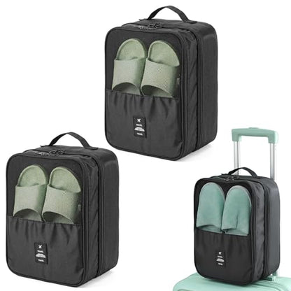 3-Pack Shoe Bags for Travel, Shoes Storage Pouch with 3 Layers, Fit size 11