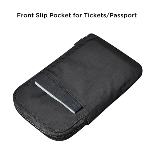 ALPAKA Zip Travel Wallet RFID Blocking Passport Holder Black - color: Black
