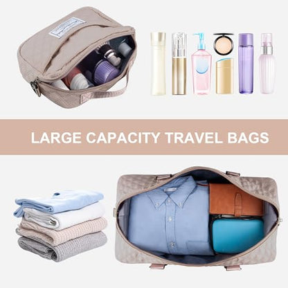 Travel Duffel Bag Weekender Overnight Bag for Women Carry On Gym Bag Travel Essentials - color: 01 Dark Pink