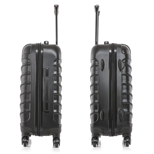 InUSA ENDURANCE Luggage with Spinner Wheels | Durable Lightweight Hardshell Suitcase, Spacious Travel Bag with Handle and Trolley | 20-Inch Carry On Small Luggage | Black - color: Black, size: 20 Inch