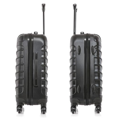 InUSA ENDURANCE Luggage with Spinner Wheels | Durable Lightweight Hardshell Suitcase, Spacious Travel Bag with Handle and Trolley | 20-Inch Carry On Small Luggage | Black - color: Black, size: 20 Inch