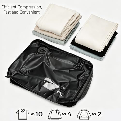 Reusable Space Saver Compression Bags for Suitcase & Backpack (Khaki) - color: Khaki