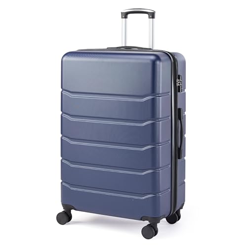 Simple Deluxe 28 Inch Hardside Carry On Luggage, Suitcase with Double Spinner Wheels & TSA Lock, Hard Shell Suitcase, Expandable Rolling Lightweight Luggage, Blue - color: Blue, size: 28 inch