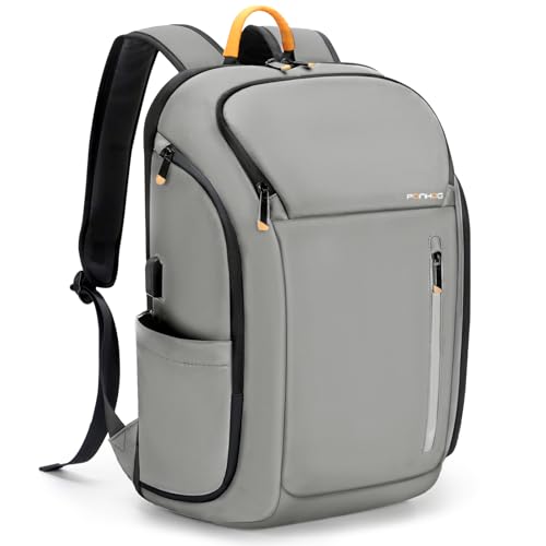 Ponhog 17 Inch Laptop Backpack for Men Grey - color: D-grey, size: 17 Inch