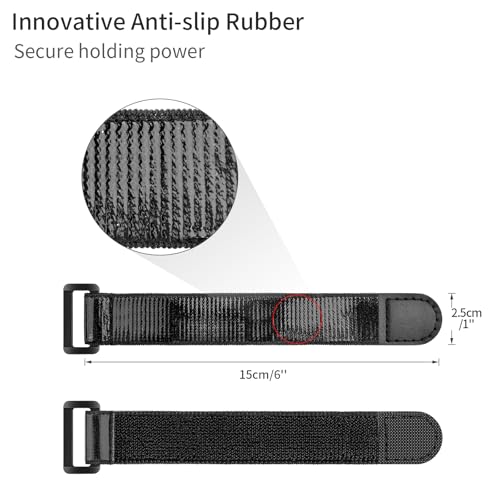 Trilancer Elastic Cinch Straps with Anti-Slip Strips, 6'' x 1'' (10 Pack) - size: 6"(10 pcs)