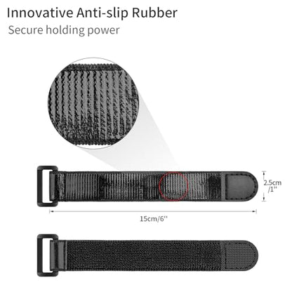 Trilancer Elastic Cinch Straps with Anti-Slip Strips, 6'' x 1'' (10 Pack) - size: 6"(10 pcs)