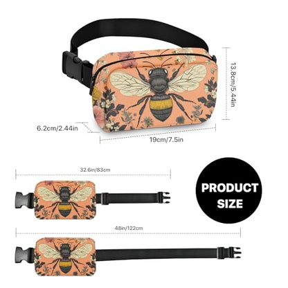 Bee Fanny Pack for Women Belt Bag