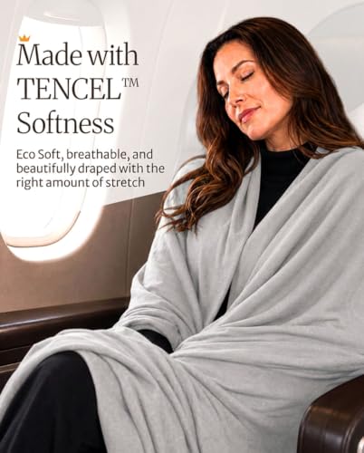 Happyluxe Pashmina Shawl Wraps for Women | USA Made Travel Scarf for Women - color: Silver Gray