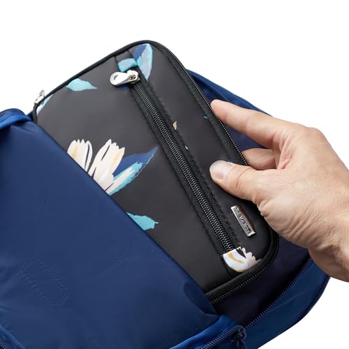 Travelon RFID Blocking Family Passport Wallet - color: Midnight Floral