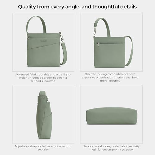 Travelon Anti-Theft Roam Small Crossbody - color: Moss