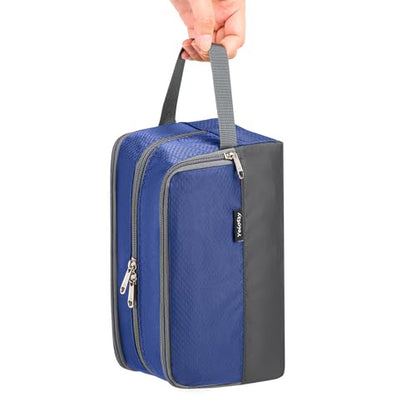Yeiotsy Toiletry Bag - Travel Dopp Kit with Mesh Pockets, Compact Organizer for Gym, Camping, Hiking (Sapphire) - color: Sapphire