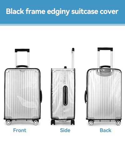 T Tersely Clear PVC Suitcase Cover Protectors 24 Inch Suitcase Covers - size: 24inch