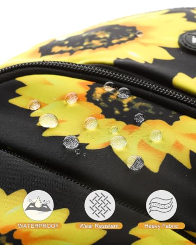Pritent Crossbody Bags for Women Men Sling Bag Backpack Shoulder Bag - color: Sunflower, size: Medium