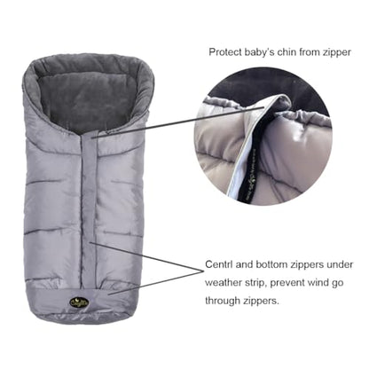 Stroller Blanket Evelution, Stroller Footmuff Winter Toddler Universal Stroller Bunting Bag for 6-36 M, Waterproof Bunting Bag - color: grey, style: Toddler-M