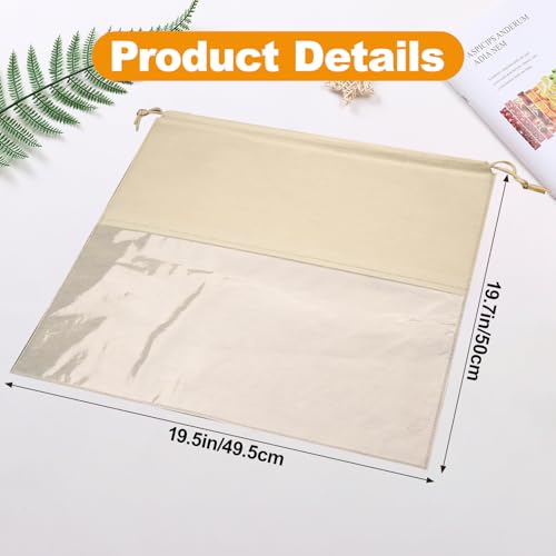 12 PCS Dustproof Drawstring Bags,Breathable Non-Woven Fabric Drawstring Dust Covers,Storage Bags Dust Bag for Handbags Shoes Purses,Beige