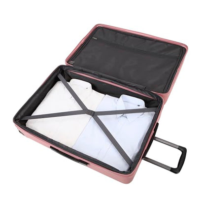 TRIPS EON 2-Piece Hardside 8-Wheel Spinner Luggage Set: 20" Carry-On & 28" Checked Suitcase Size Luggage, Ash Rose - color: Ash Rose, size: 2PC SET(CARRY ON+ LG CHECK)