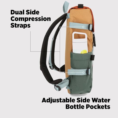 Topo Designs Rover Pack 클래식 백팩, EDC + 통근 가방, 1000D 나일론, 아스팔트/블랙., 클래식 - color: 아스팔트/블랙.