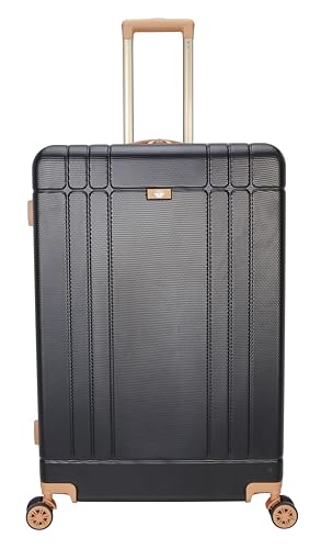 Dockers Hooper Hardside Expandable 8-Wheel Spinner Travel Checked Luggage, 28-Inch, Black - color: Black, size: 28-Inch Checked