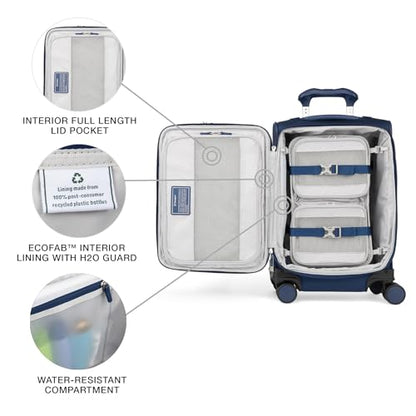 Travelpro VersaPack+ Softside Carry-On Luggage Suitcase, Navy Blue, 20-Inch - color: Estate Blue, size: Compact Carry On