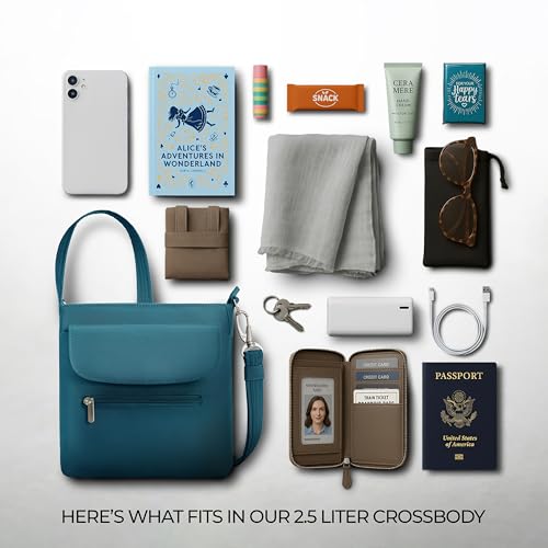 Travelon Anti-Theft Classic Mini Shoulder Bag - color: Teal