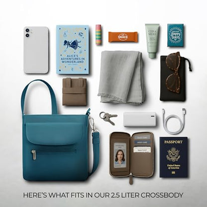 Travelon Anti-Theft Classic Mini Shoulder Bag - color: Teal