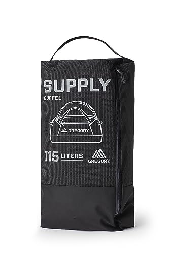 Gregory Supply 115L Adventure Duffel Bag, Obsidian Black - color: Obsidian Black, size: 115L