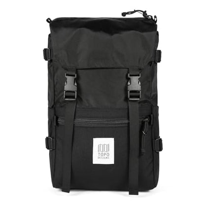 Topo Designs Rover Pack 클래식 백팩, EDC + 통근 가방, 1000D 나일론, 블랙/블랙, 클래식 - color: 블랙/블랙