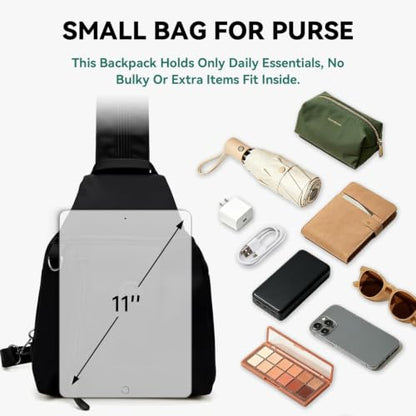 Oxford Anti Theft Backpack for Women,Pocket Multi Pocket Crossbody Bag. - color: Khaki