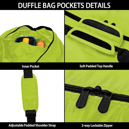 iFARADAY 105L Extra Large Duffel Bag lightweight, 32.5 inch, Light Green - color: Light Green