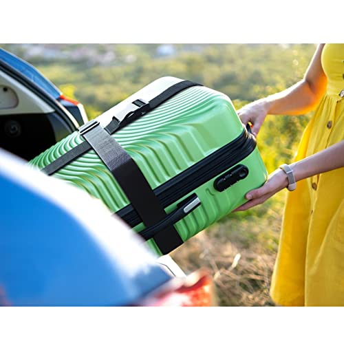 4 PCS Luggage Strap 78" x 2" Suitcase Belts Wide Adjustable Packing Straps Travel Accessories, Black - color: 4pcs Black