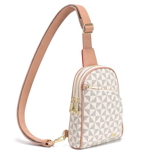 INICAT Small Travel Purse,Anti Theft Crossbody Bag for Women | RFID Blocking, 8 Card Slots,Secure Back Zipper Pocket,Sling Style - color: White Blue