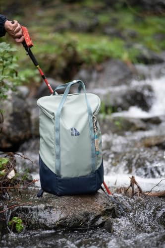 INUK Travel Laptop Backpack, 25L Recycled Waterproof Light Daypack - color: Sage Leaf