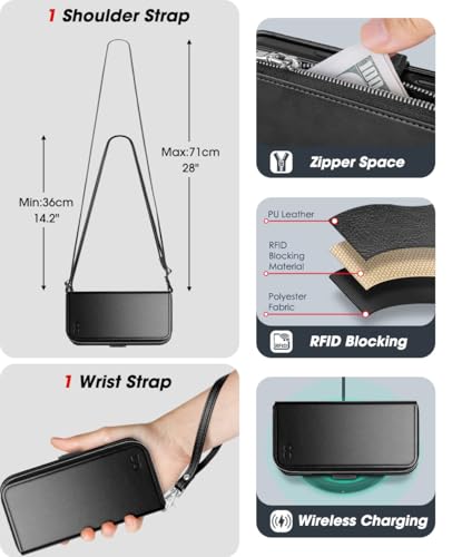 OCASE Crossbody Wallet Case for iPhone 18 Pro Max/ 17 Pro Max, Black - color: Black, size: iPhone 17 Pro Max/ iPhone 18 Pro Max