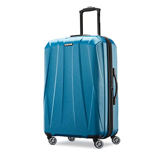 Samsonite Centric 2 Hardside Expandable Luggage with Spinner Wheels, Caribbean Blue, Checked-Medium 24-Inch - color: Caribbean Blue, size: Checked-Medium Spinner