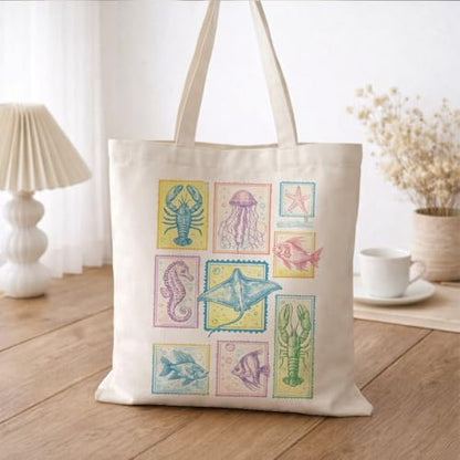 Book Lover Tote Bag with Funny Reading Quote Bag - color: Summer 01