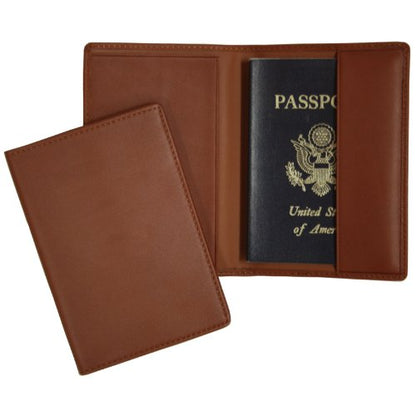 Royce Leather Rfid Blocking Passport Travel Document Organizer In Genuine Leather Packing Organizer, Tan - color: Tan