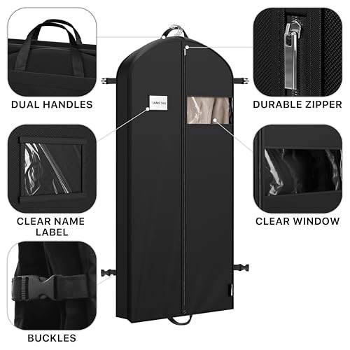 Simple Houseware 60" Travel Garment Bag, Heavy Duty Suit Bag - size: 60-Inch Long w/o Pocket, Single