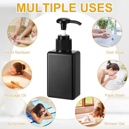 Domensi 50 Pcs 3.4 oz Pump Bottle Mini Travel Bottles, Whole Black - color: Whole Black