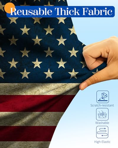 Slohif Luggage Cover for Suitcase Tsa Approved Protector - Luggage Sleeve Large Suit Case Cover Travel Stretch Baggage Case Protective Washable Fit 24-27 Inch Flag M - size: Medium (24-27 inches), style: Flag